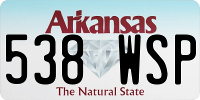 AR license plate 538WSP