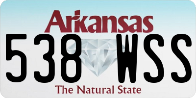 AR license plate 538WSS