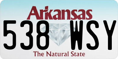 AR license plate 538WSY
