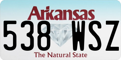 AR license plate 538WSZ