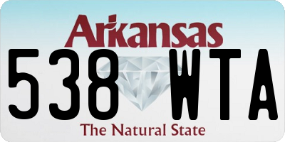 AR license plate 538WTA
