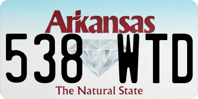 AR license plate 538WTD