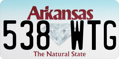 AR license plate 538WTG