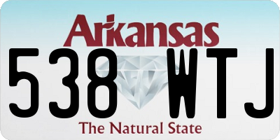 AR license plate 538WTJ
