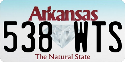 AR license plate 538WTS