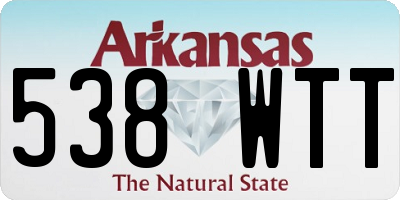 AR license plate 538WTT