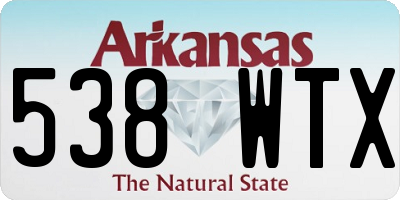 AR license plate 538WTX