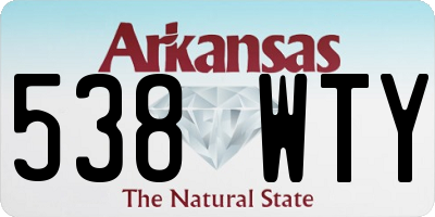 AR license plate 538WTY