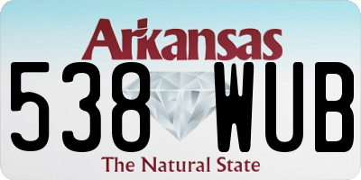 AR license plate 538WUB