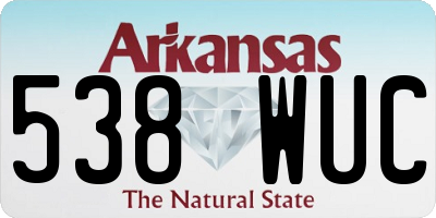 AR license plate 538WUC