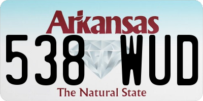 AR license plate 538WUD