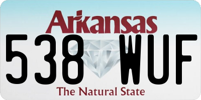 AR license plate 538WUF