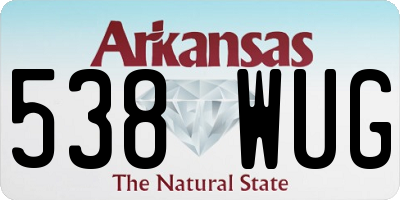 AR license plate 538WUG