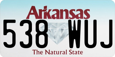 AR license plate 538WUJ