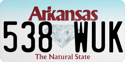 AR license plate 538WUK