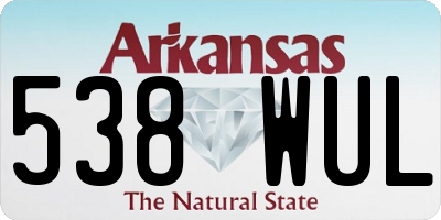 AR license plate 538WUL