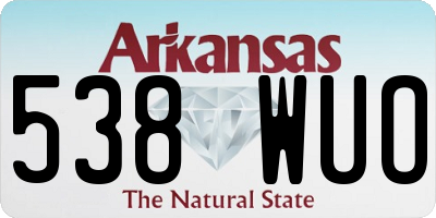 AR license plate 538WUO