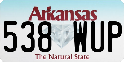 AR license plate 538WUP