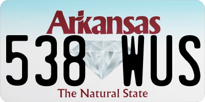 AR license plate 538WUS