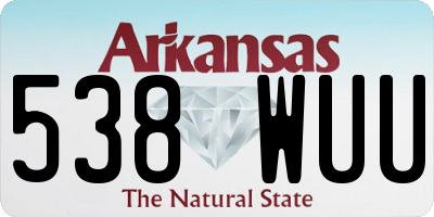 AR license plate 538WUU