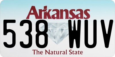 AR license plate 538WUV