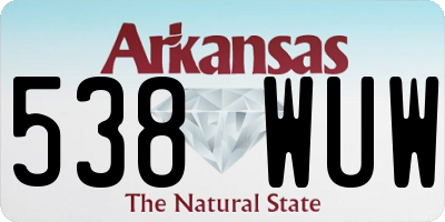 AR license plate 538WUW