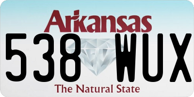 AR license plate 538WUX