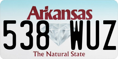 AR license plate 538WUZ