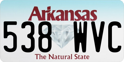 AR license plate 538WVC