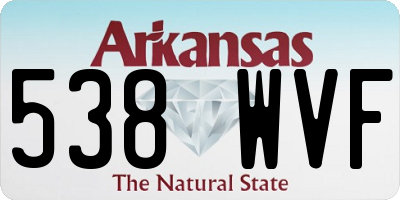 AR license plate 538WVF