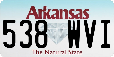 AR license plate 538WVI