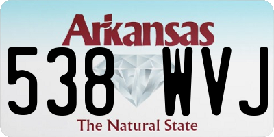AR license plate 538WVJ
