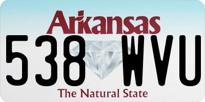 AR license plate 538WVU