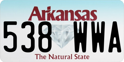 AR license plate 538WWA