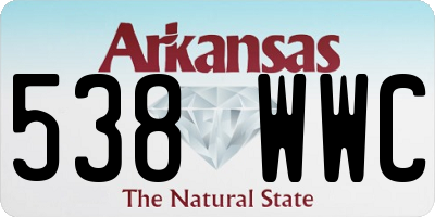 AR license plate 538WWC