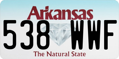 AR license plate 538WWF