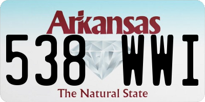 AR license plate 538WWI