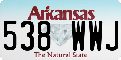 AR license plate 538WWJ