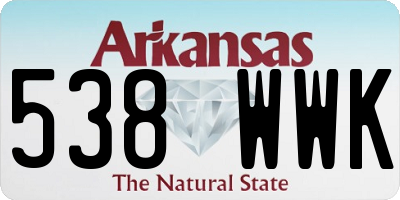 AR license plate 538WWK