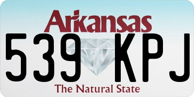 AR license plate 539KPJ