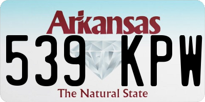 AR license plate 539KPW