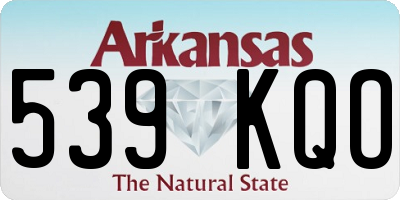 AR license plate 539KQO