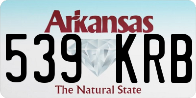 AR license plate 539KRB