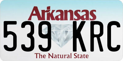 AR license plate 539KRC