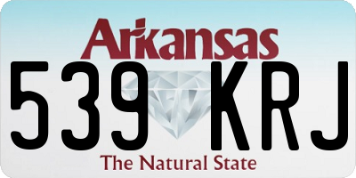 AR license plate 539KRJ