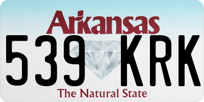AR license plate 539KRK