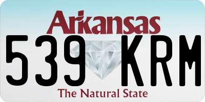 AR license plate 539KRM