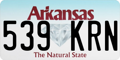 AR license plate 539KRN