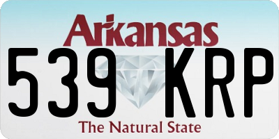 AR license plate 539KRP