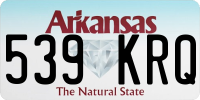AR license plate 539KRQ